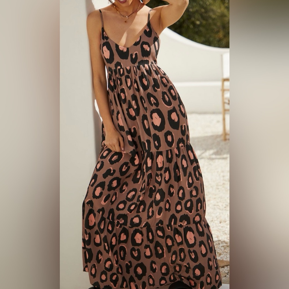 Leopard Print Maxi Dress